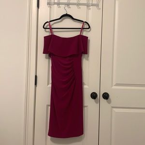 Dark Purple Strapless Dress